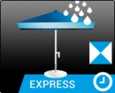 Sonnenschirm 4-teilig regendicht + Kurbel