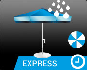 Sonnenschirm 8-teilig regendicht mit Kurbel  