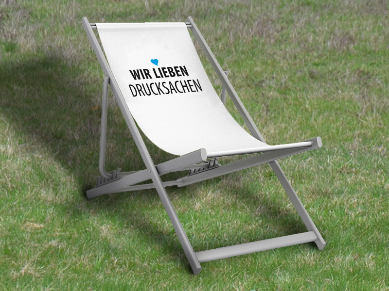 Liegestuhl mit Motivdruck drucken schnell & günstig