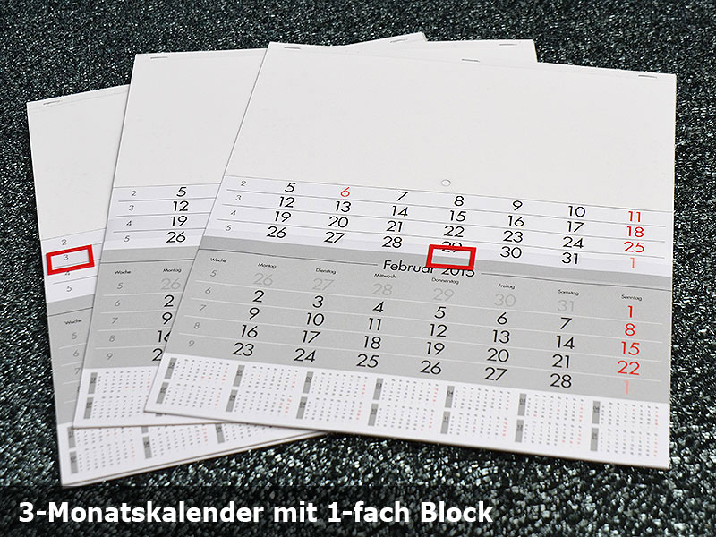 Monatskalender mit Datumsschieber  drucken - schnell & günstig