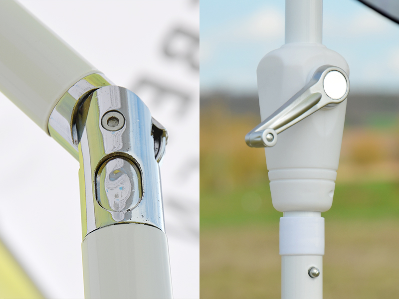 Sonnenschirm 8-teilig regendicht mit Kurbel | drucken - schnell & günstig